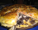 Foto del paso 4 de la receta: Tarta de jamón, queso tomate y cebolla