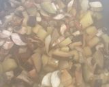 A picture of step 1 of Mushroom, Aubergine and Potato Curry.