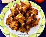 Hình bước làm 3 của món Sườn Non Muối Cà Ri Sả Chiên
