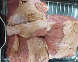 A picture of step 1 of Skye's first Cornbeef Briskets.
