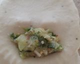 A picture of step 4 of D shape samosa.