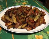 Une image de l'étape 13 de Pommes de terre au lard, poivrons et tomates.