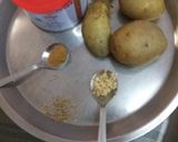 A picture of step 1 of Falahari aloo.