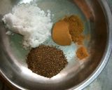 A picture of step 10 of Panee rMakhana, grapes raita, rajgiri halwa and farari bhakhri.