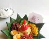 Foto langkah ke 5 dari resep Tumpeng Getuk karakter.