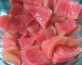 Foto langkah ke 2 dari resep Jelly Susu Kulit Buah Naga.