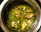 A picture of step 7 of Green Mutton Curry.