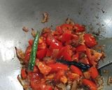A picture of step 5 of Chatpata Palak Paneer.