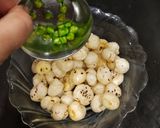 A picture of step 2 of Falahari Bhel.