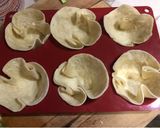A picture of step 2 of Tortilla cups.
