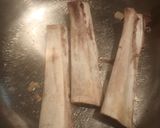 A picture of step 6 of Spanish Bean Soup from my Mother's Recipe Card.