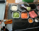 Foto del paso 1 de la receta: Berenjenas rellenas orientales