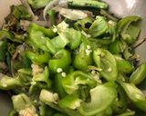 A picture of step 2 of Bhindi Capsicum Masala.