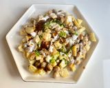 A picture of step 2 of Aloo Chana Chaat.