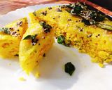 A picture of step 6 of Suji Dhokla.