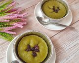 Foto langkah ke 8 dari resep Puding Kukus Matcha Tabur Kismis.