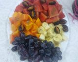 A picture of step 2 of Fruit chaat platter.