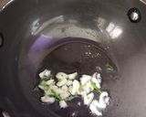 A picture of step 3 of Triple Schezwan fried rice.