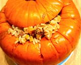 A picture of step 9 of Sweet rice porridge in pumpkin.
