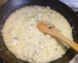 A picture of step 6 of Risotto con pesce spada swordfish risotto.