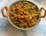 A picture of step 4 of Pudina (mint) Rice (tiffin recipe).
