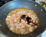 A picture of step 2 of Pork Giniling.
