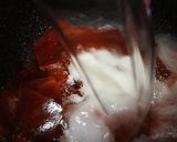 A picture of step 4 of Qamar Al din orange juice.