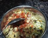 A picture of step 5 of Singhada Chaat.