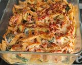 Une image de l'étape 5 de Gratin de pennes aux courgettes et Boursin.