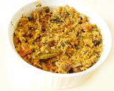 A picture of step 8 of A celebration of veggies: Mushroom dum biriyani.