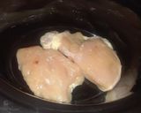 A picture of step 1 of Easy Crockpot Chicken Enchilada Casserole.