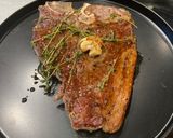 A picture of step 5 of Garlic and thyme T-bone steak #CookEveryPart.
