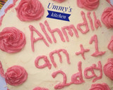 A picture of step 6 of Red velvet birthday cake buttercream.