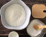 صورة لخطوة 1 من وصفة كيك بجوز الهند والباندان 🥥💚