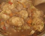 A picture of step 13 of Sausage and dumpling stew.