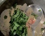 A picture of step 1 of Methi-makai pancakes.