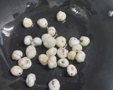 A picture of step 1 of Makhana coconut pak janmashtami special.