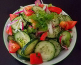 A picture of step 2 of Mike's Tangy Cucumber Salad.