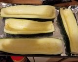 A picture of step 1 of Zucchini boat lasagna.