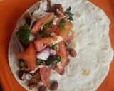 A picture of step 6 of Kidney beans soya cheese wrap.