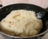 A picture of step 3 of Suji Idiyappam with coconut chutney.