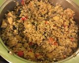 Csirkés, gombás bulgur recept fázis 3 fotója