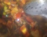 A picture of step 3 of Green onion sabzi.