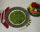 A picture of step 4 of Basil pesto rice.
