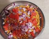 A picture of step 3 of Chana chaat.