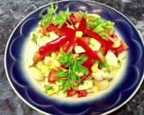Фото кроку 3 до Очень вкусный салат без майонеза, а специя придает ему особый пикантный вкус.