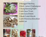 Foto langkah ke 1 dari resep Pakchoy Siram Jamur Saus Tiram.