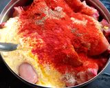A picture of step 1 of Kashmiri Chicken kanti.