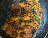 A picture of step 3 of Chicken 65 /chaines recipe.
