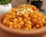 A picture of step 7 of Meethi Boondi.